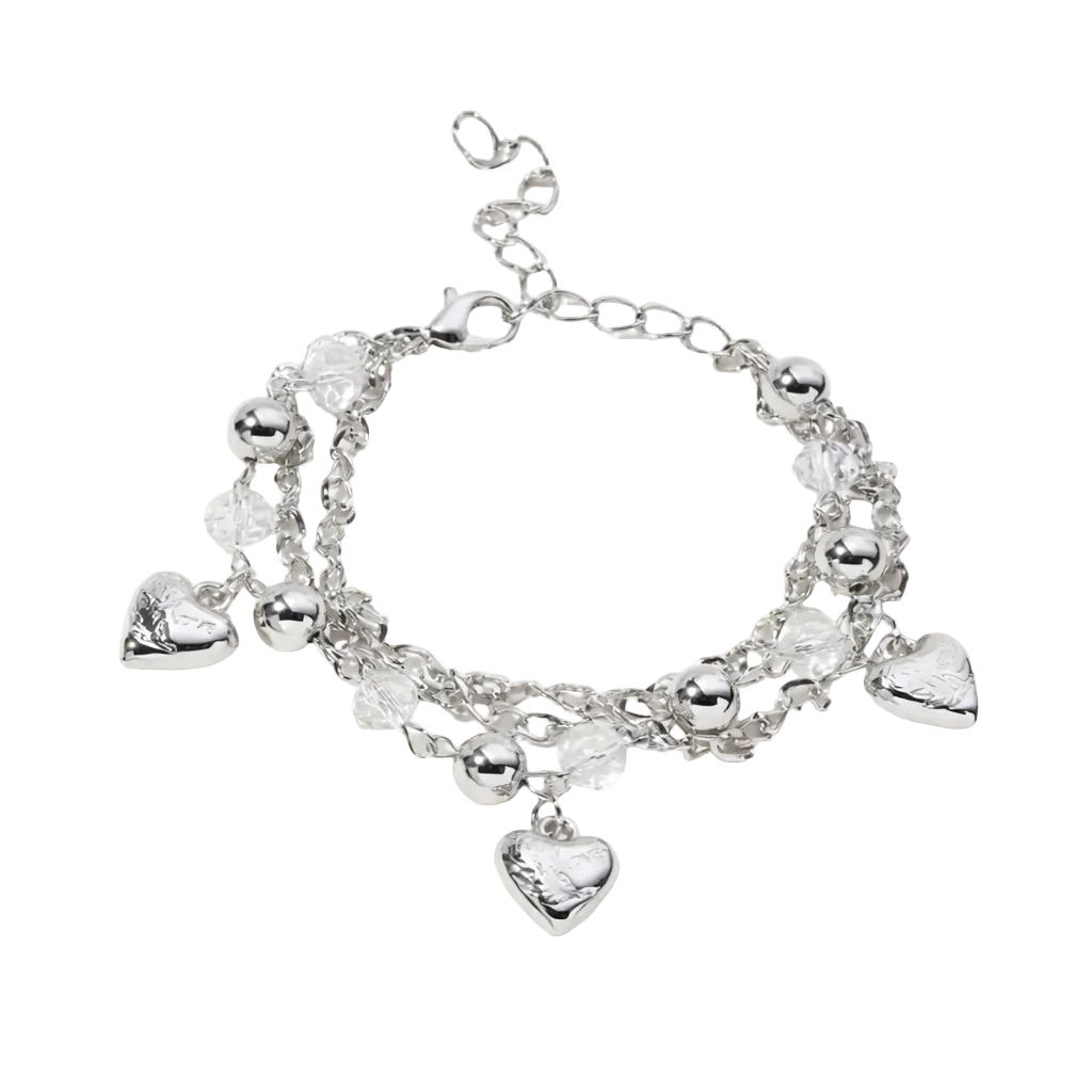 Heart charm bracelet