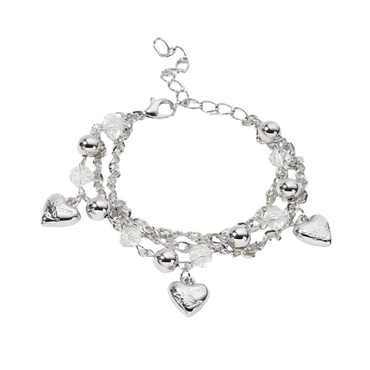 Heart charm bracelet